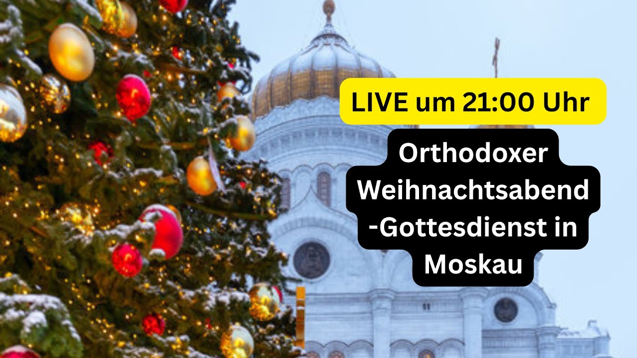 Orthodoxer Weihnachtsabend-Gottesdienst in Moskau