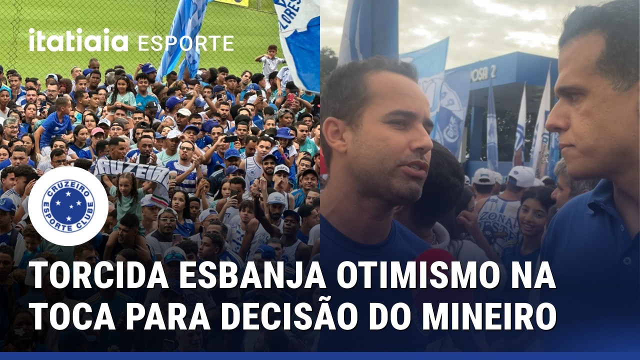 TORCEDORES DO CRUZEIRO NA TOCA LEVAM APOIO E ESBANJAM OTIMISMO PARA A DECISÃO DO MINEIRO