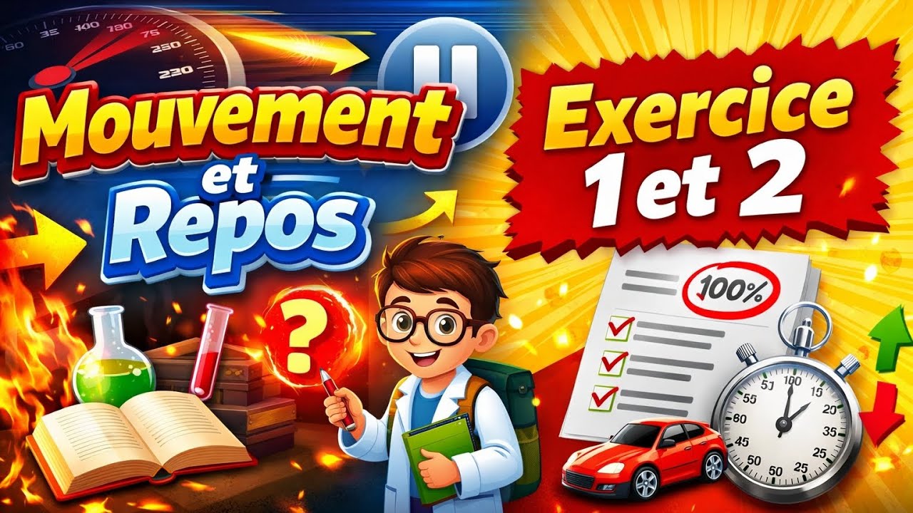 🔥 Mouvement et Repos : Correction des Exercices – 3ème année collégiale