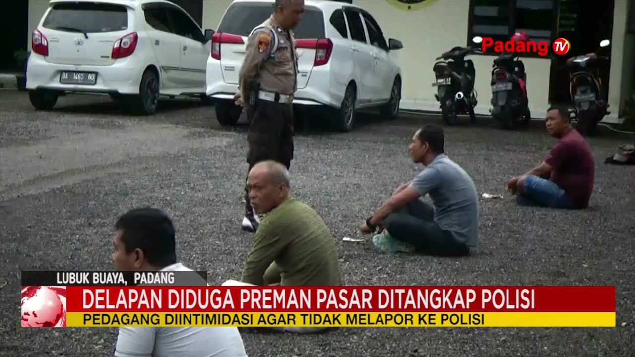 Diduga Sering Meresahkan Pedagang Di Pasar Lubuk Buaya, 8 Orang Pria Diciduk Polsek Koto Tangah