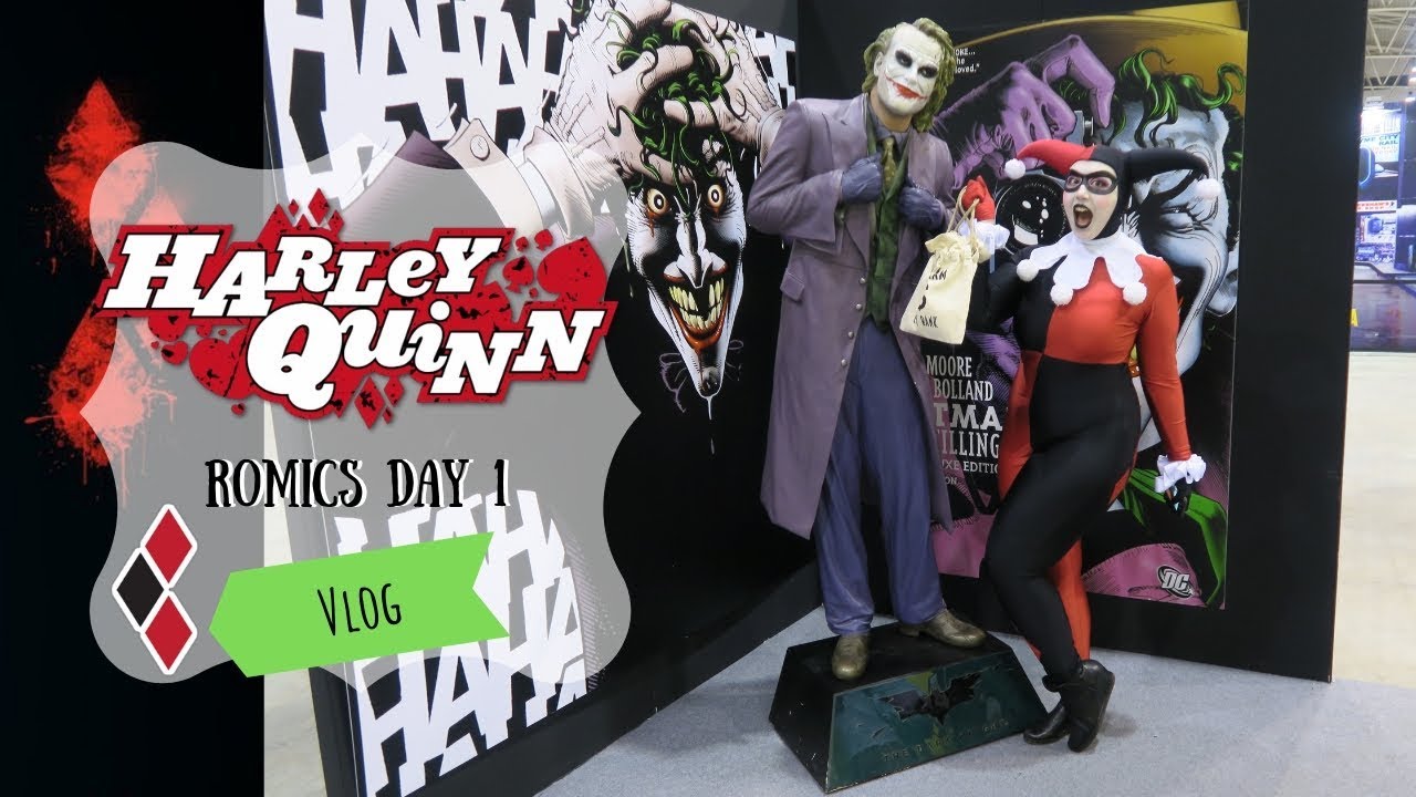 Vlog | Romics as Classic Harley Quinn Cosplay + Batman Exhibition