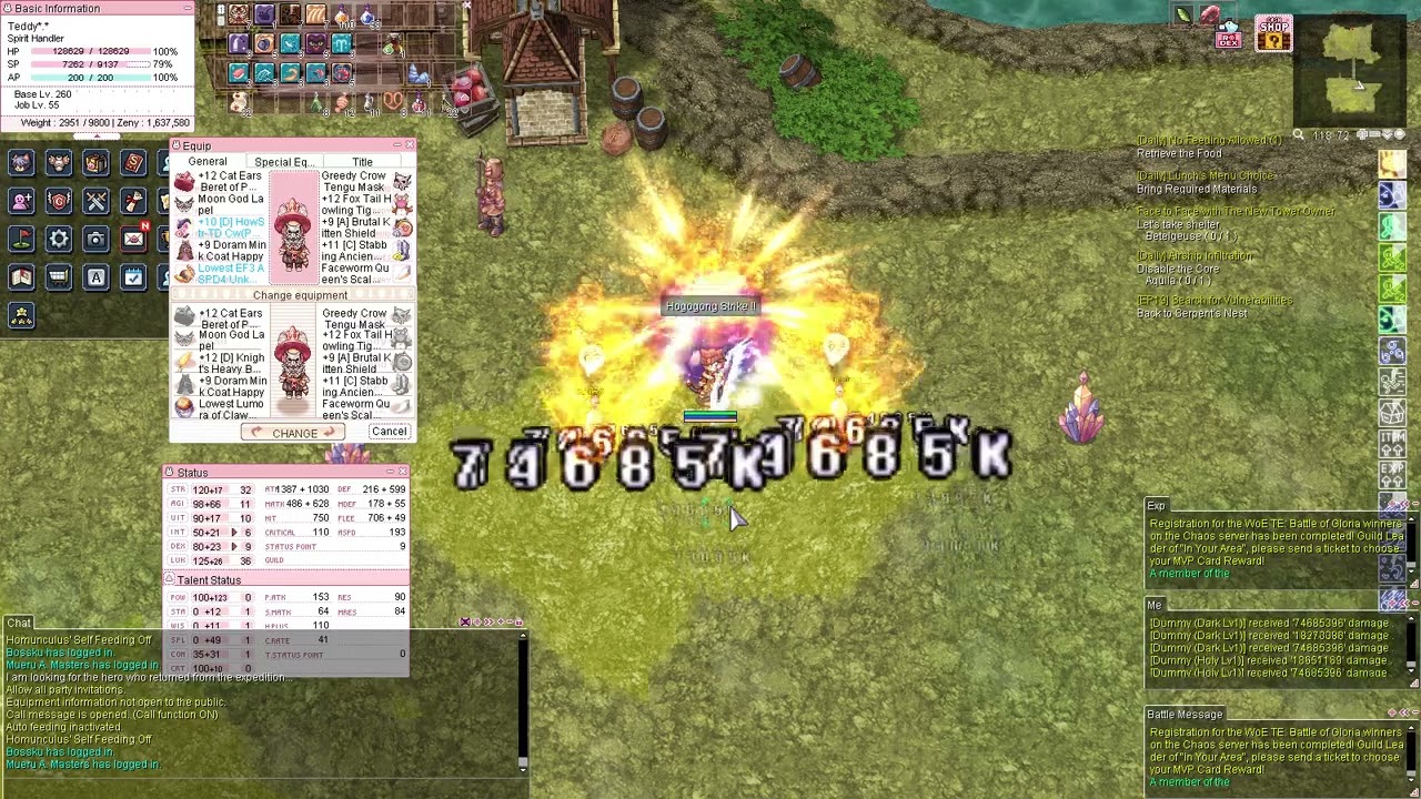 [IRO Chaos] Spirit Handler - NO COOLDOWN/Delay/FCT 4th Skill  ( Hogogong Strike ) - 193 ASPD