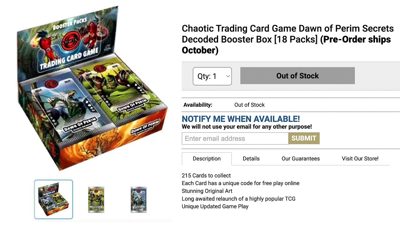 Раскрыты новые продукты Chaotic TCG!