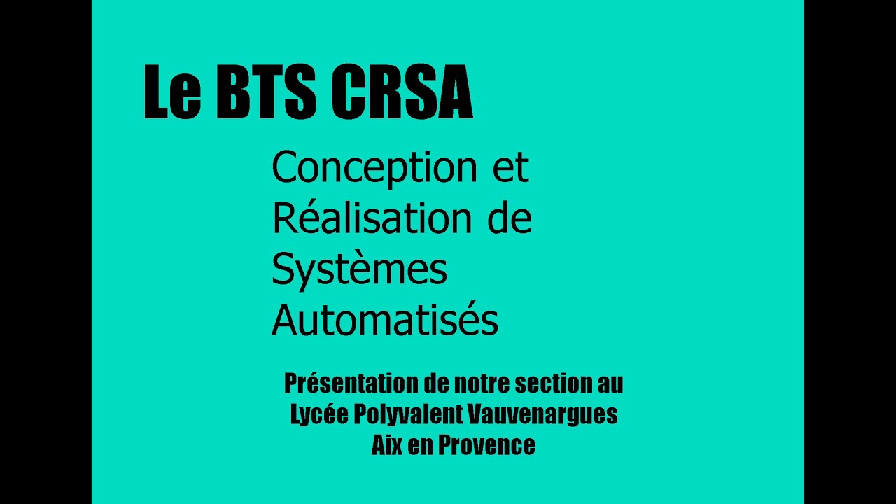 BTS CRSA - Lycée Vauvenargues