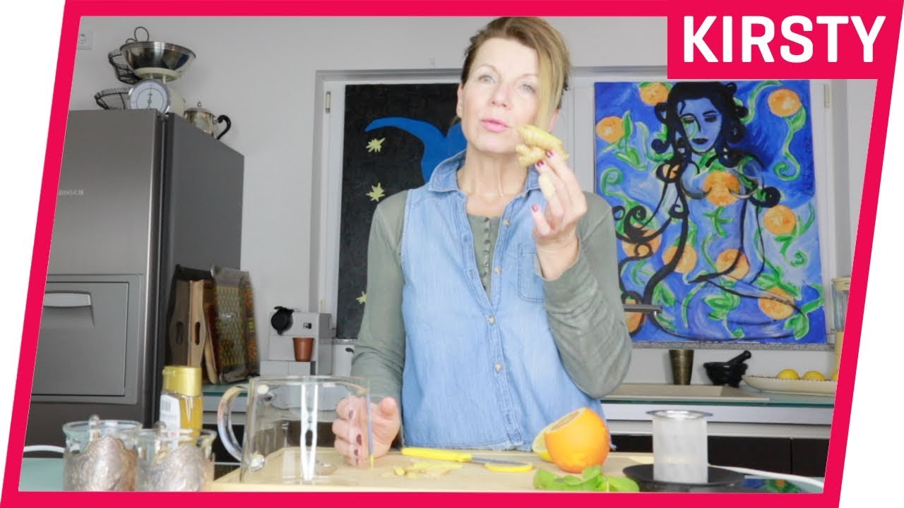 Ingwer Tee frisch zubereiten * FIT durch den Winter * Gegen Erkältungen * Kirsty Coco