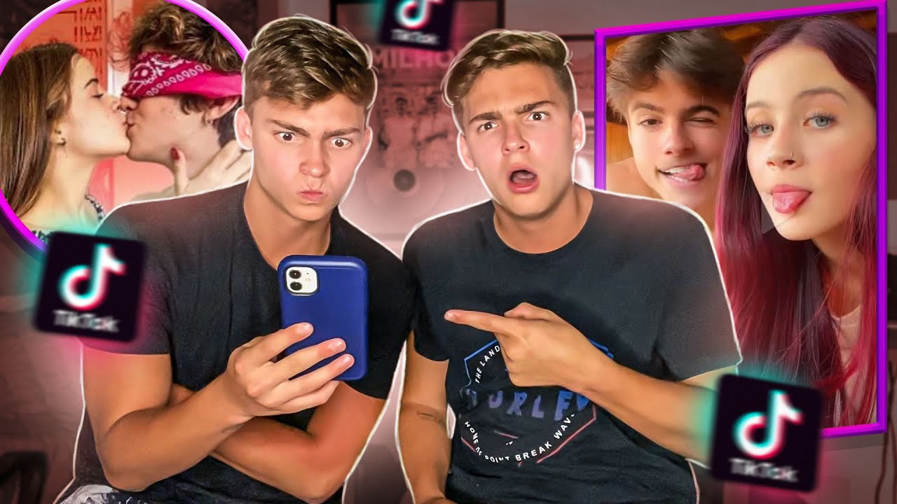 REAGINDO TIK TOKS DA MINHA CRUSH COM OUTRO (rolou ciúmes) •Irmãos Scribel•