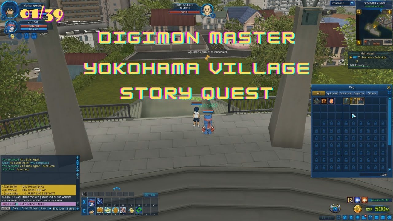 Digimon Masters Yokohama Village Tutorial Full Story Quest