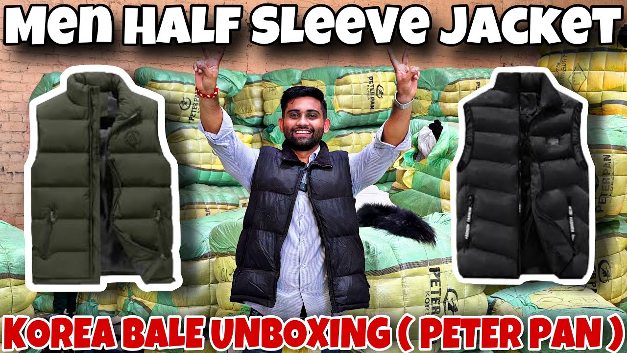 Men’s Half Sleeve Jacket | Korea Bale Unboxing ( PETER PAN ) | #export #wholesale #panipat