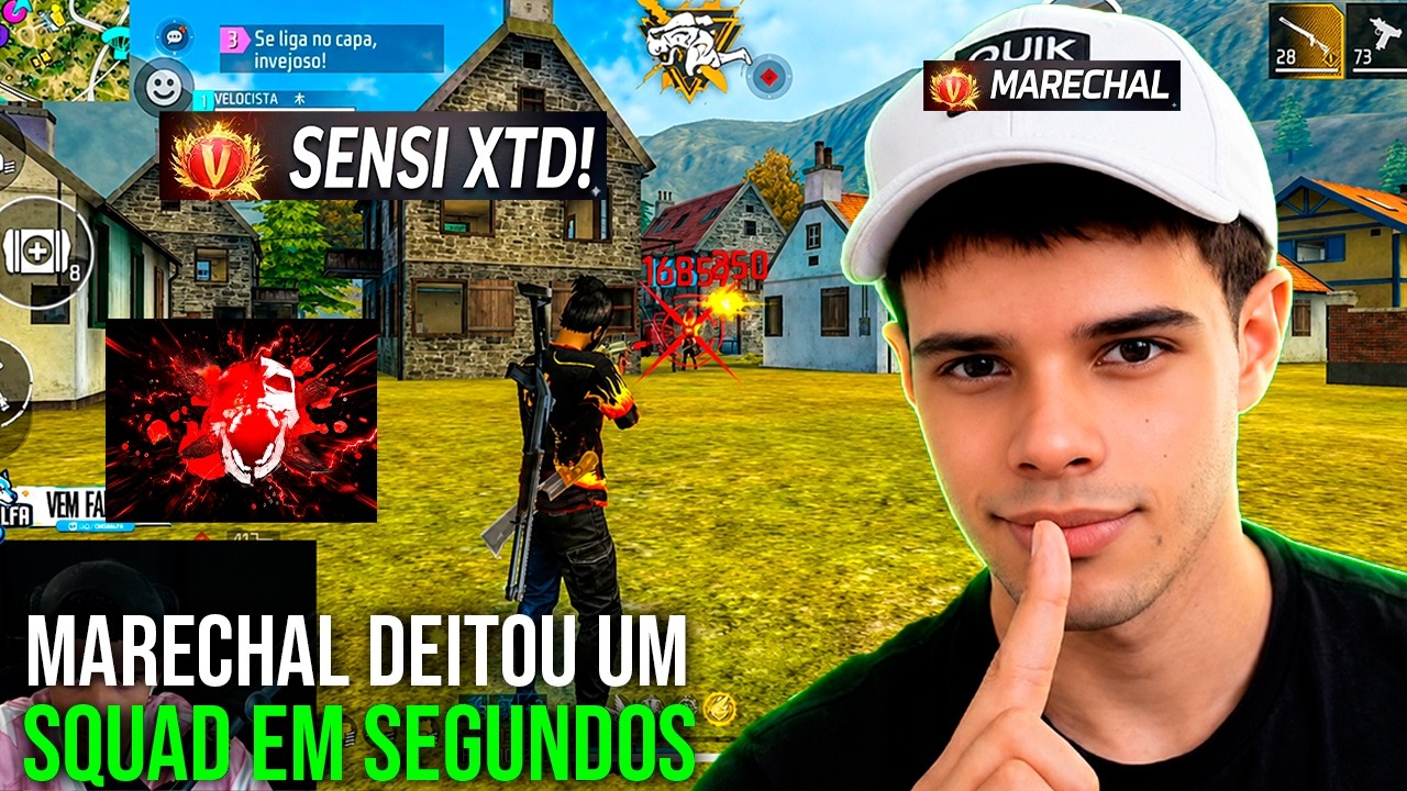 MARECHAL DEITOU UM SQUAD EM SEGUNDOS COM A SENSIBILIDADE PERFEITA: MARECHAL CLIPS - FREE FIRE