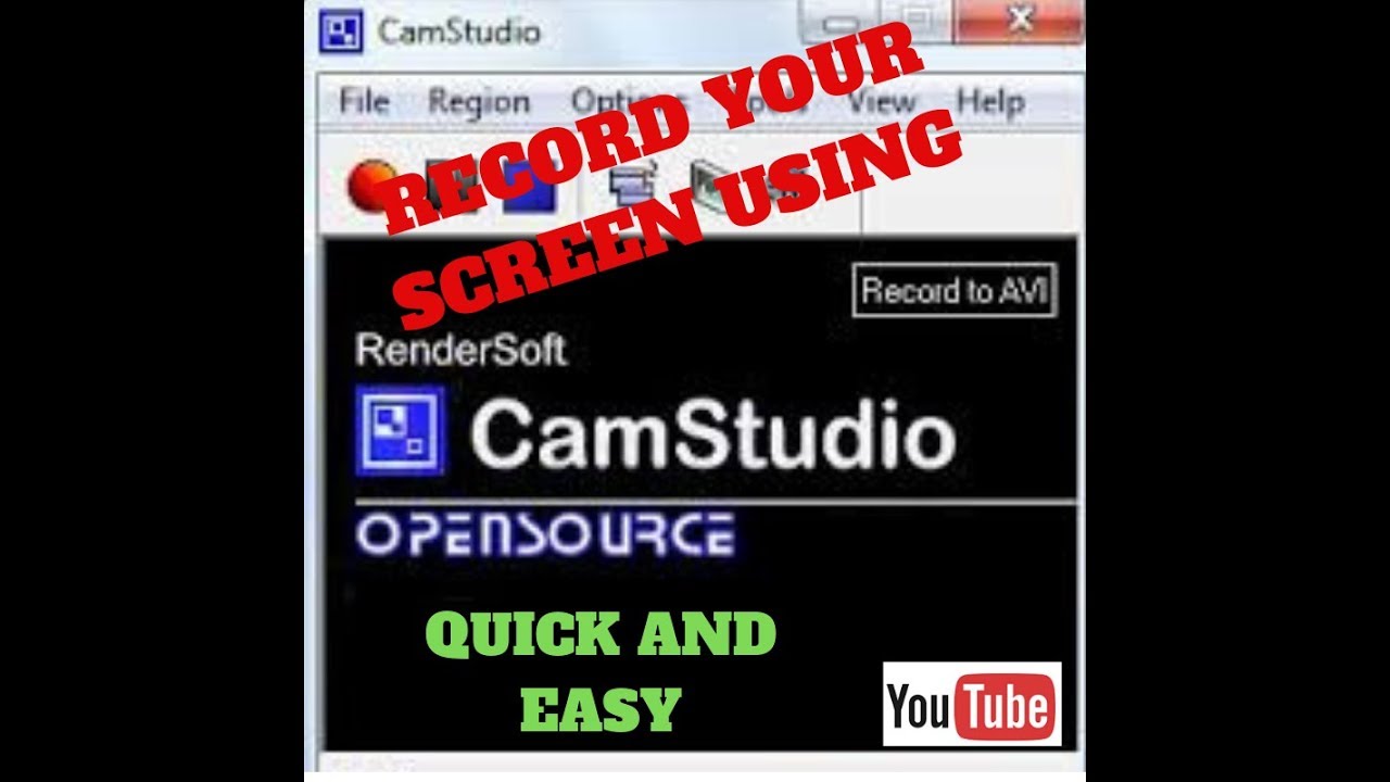 Using Camstudio To Record Your Screen For Your Youtube Channel,Best HD Settings.