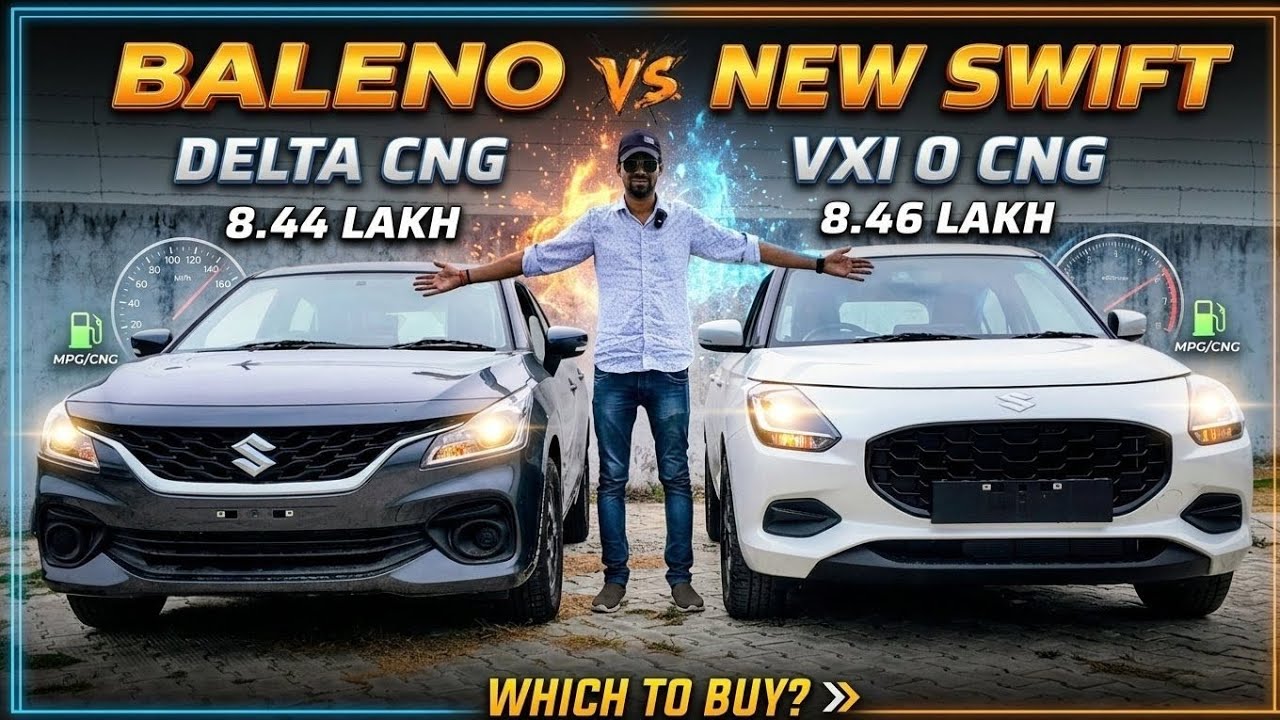 Maruti Baleno Delta CNG vs Swift VXI O CNG 😲 आँखें खोलने वाली वीडियो