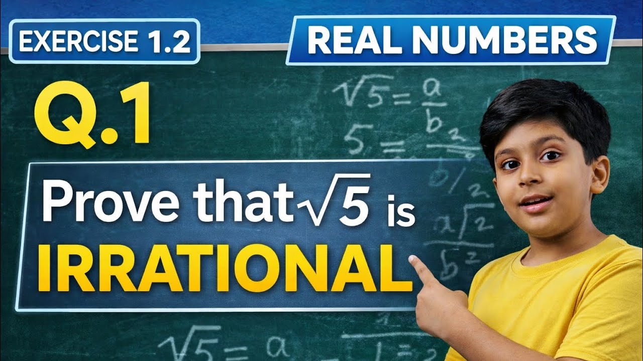 Prove that under root 5 irrational class 10 1.2 exercise question 1 (one)#video 