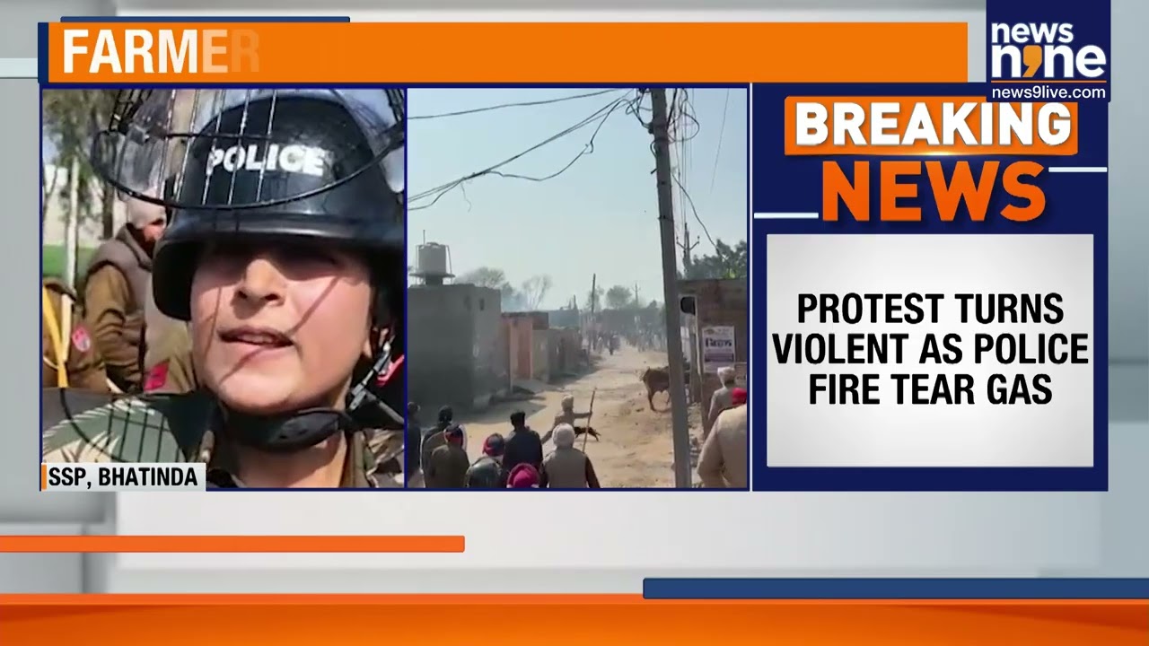 BREAKING: Farmers Clash With Police In Bathinda | BKU Protest Escalates | News9