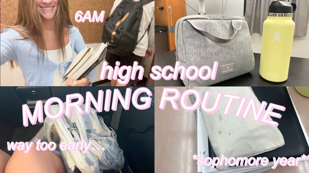 REALISTIC HIGH SCHOOL MORNING ROUTINE *6AM* | sophomore year