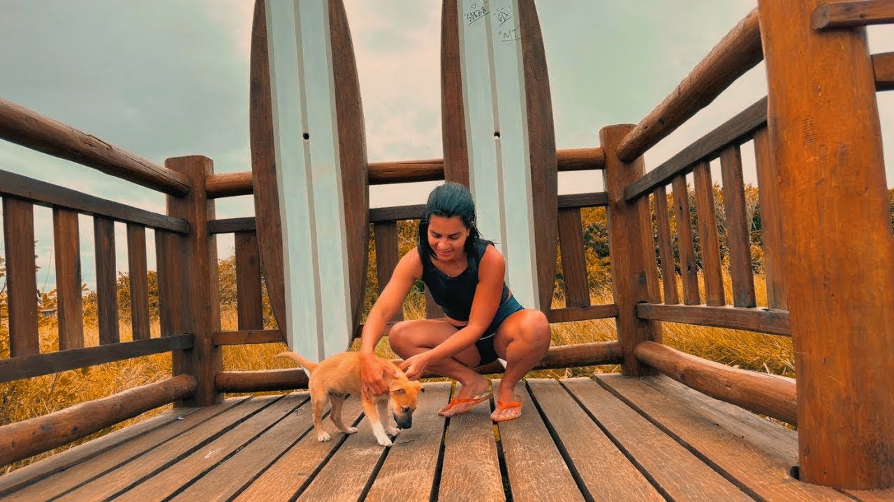 PRIMEIRO VEZ DO MEU CACHORRO NO MAR ! DEU RUIM 