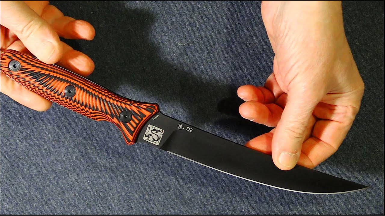 Spartan Blades Ronin Torii D2 - Contoured Red & Black G-10-обзор,первые впечатления.