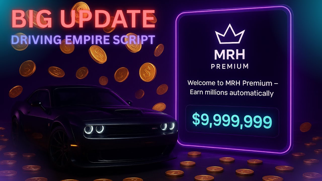 [🚗] Best Driving Empire Script (PASTEBIN 2025) | Autorace, Speedhack, Autofarm - KEYLESS!