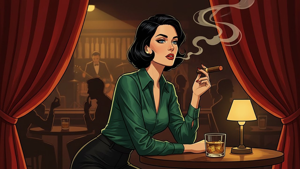 🌙 1940’s Vintage Jazz Lounge – Sultry Retro Noir Vibe