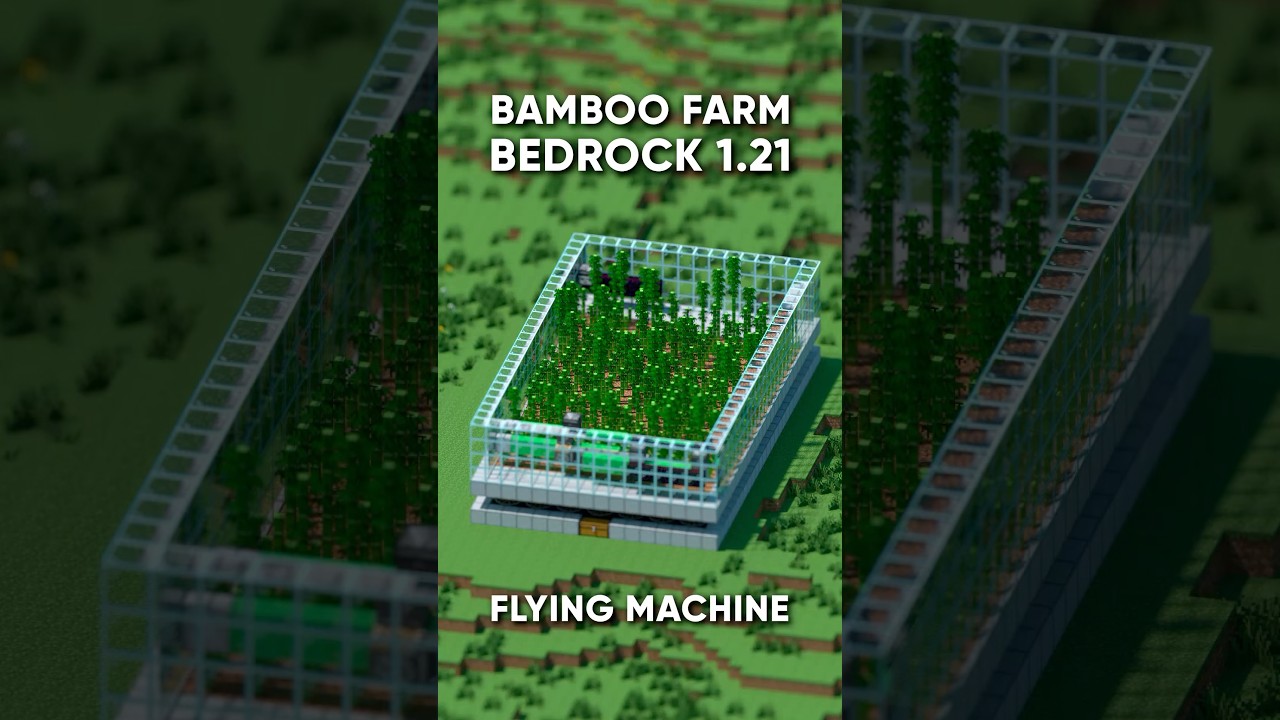 Minecraft Tutorial | Automatic Bamboo Farm 🎋 ( Bedrock 1.21+ ) #shorts #minecraft