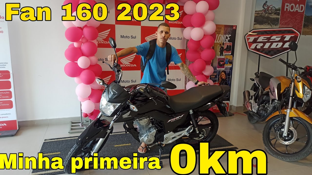 Honda CG Fan 160 2023 0Km preta/tirando nova na concessionária 2023 160cc preta. primeira moto