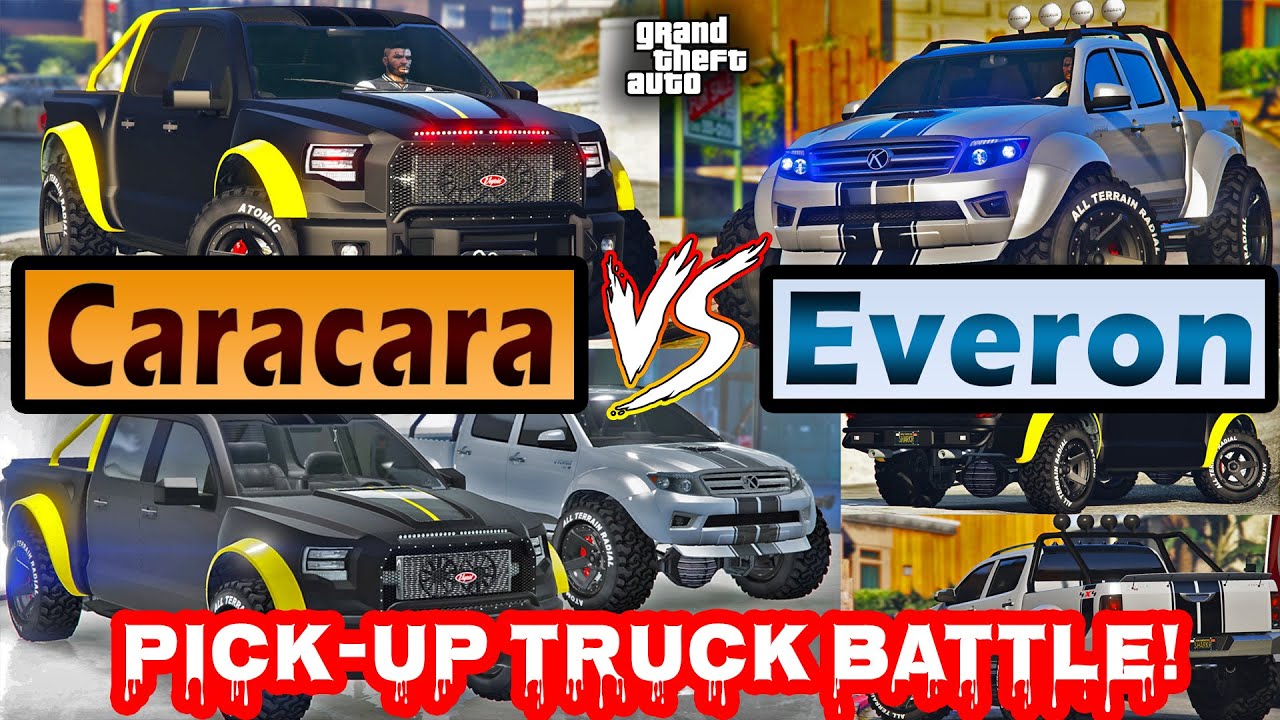Caracara VS Everon - GTA 5 Online - Pick-up Truck Battle! - Car Comparison - Which is Better? NEW!