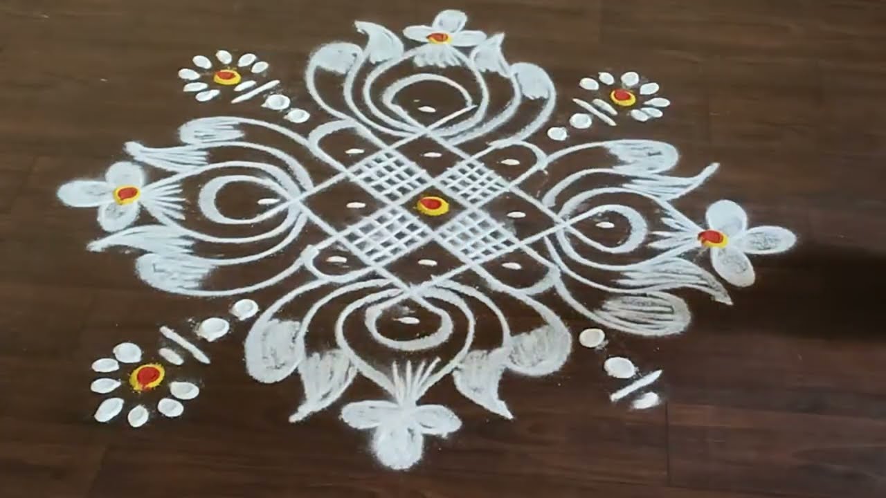 5*1 Easy and Simple Rangoli 🌺|| Small Kolam Muggu 🌺|| Muggulu 🌺|| @swathi- rangoli 1417