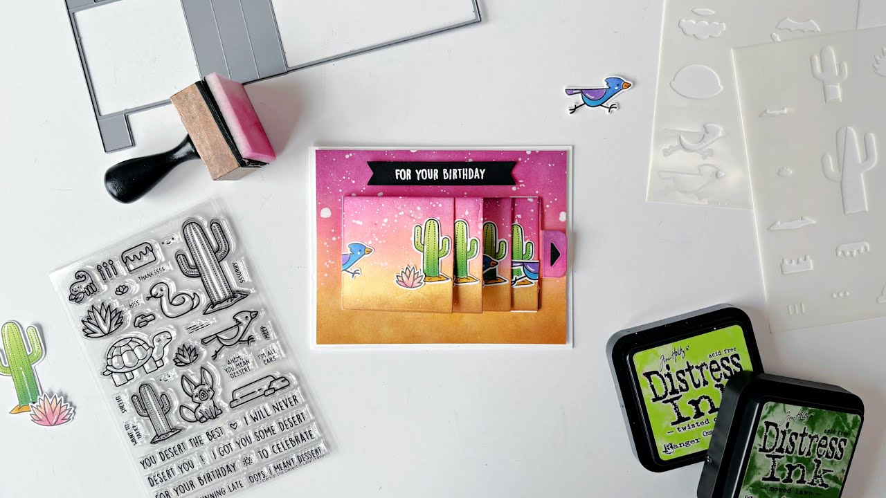 Lawn Fawn Coloring Stencils: Flippin' Awesome Critters in the Desert