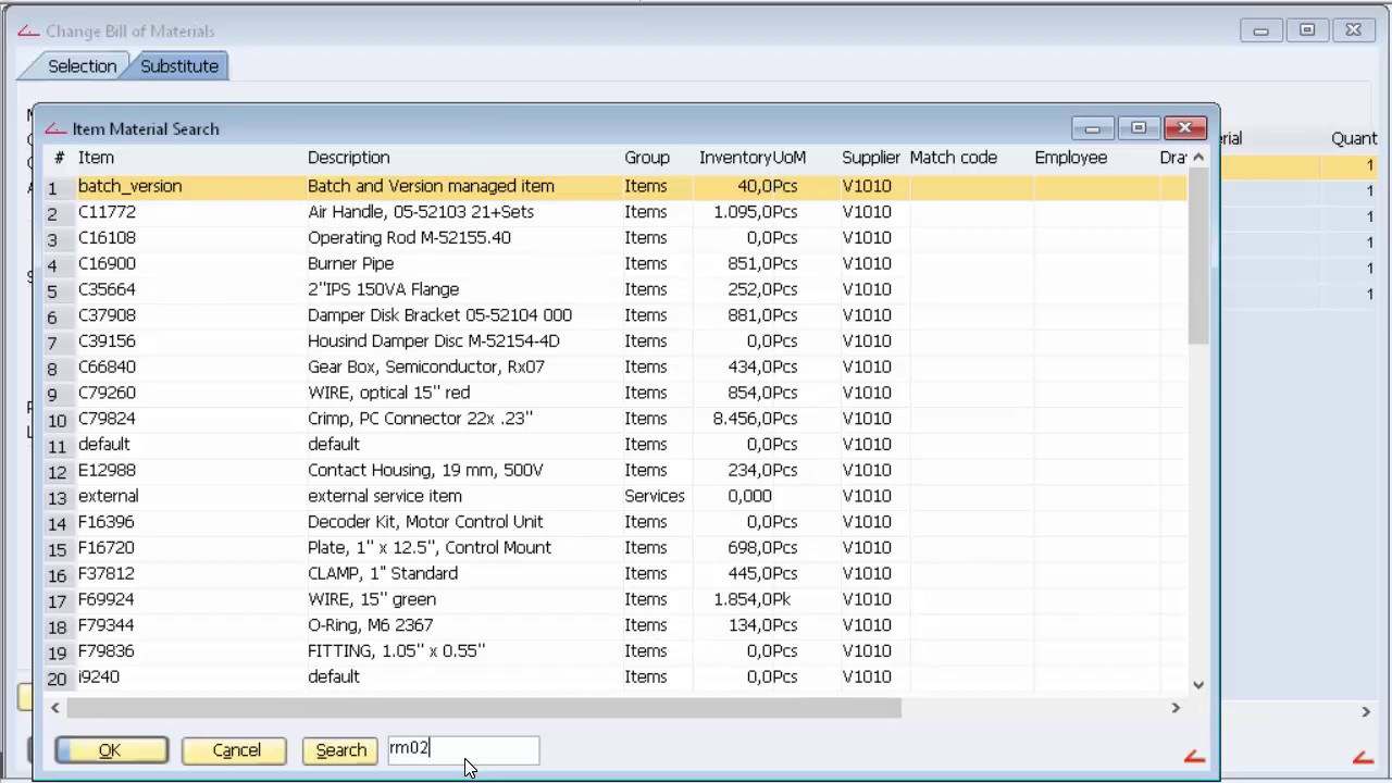 How to do a massive change in BOM