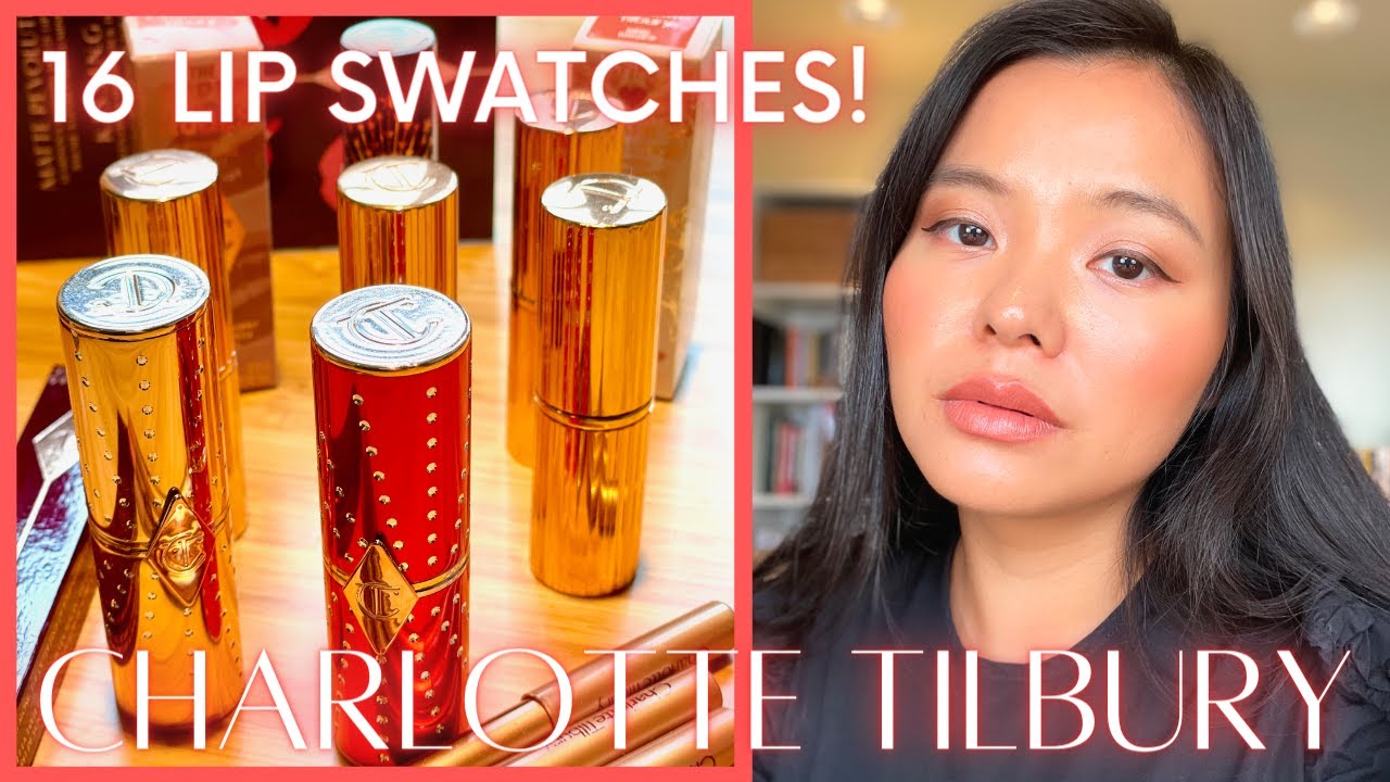Swatching All My Charlotte Tilbury Lip Products! 16 Lip Swatches!