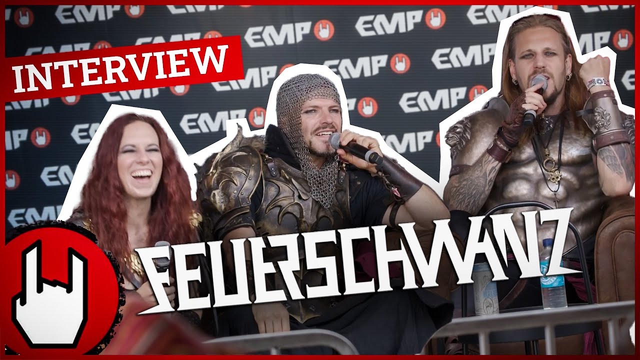 FEUERSCHWANZ Interview EMP Backstage Club Area beim SUMMER BREEZE 2024