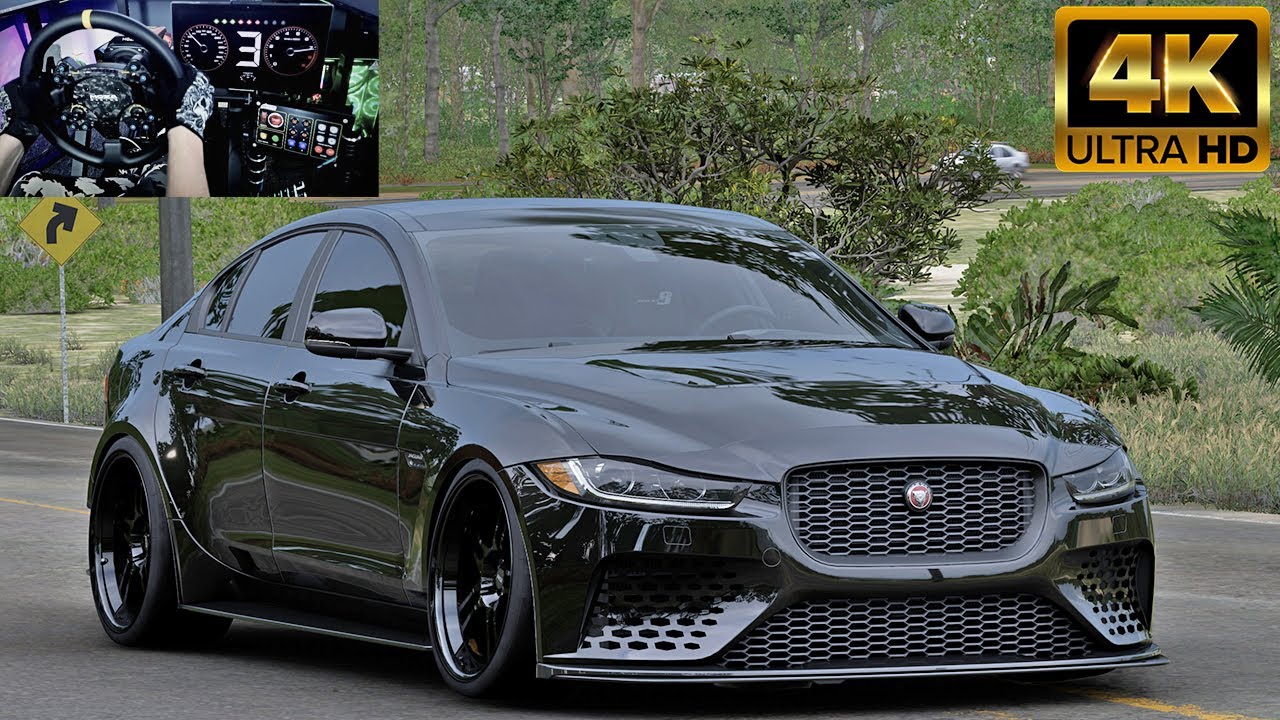 Jaguar XE SV Project 8 Forza Horizon 5 Steering Wheel Gameplay