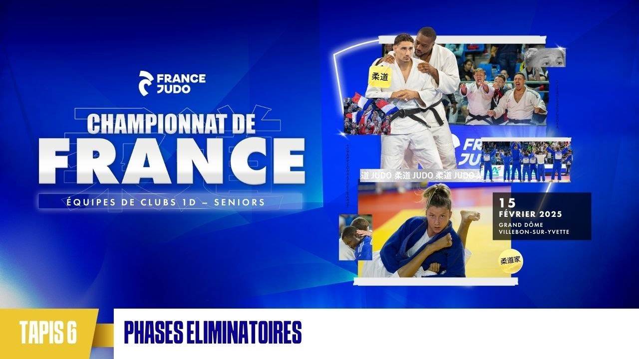 Tapis 6 Phases Eliminatoires : Championnat de France par équipes de clubs 1D 2025