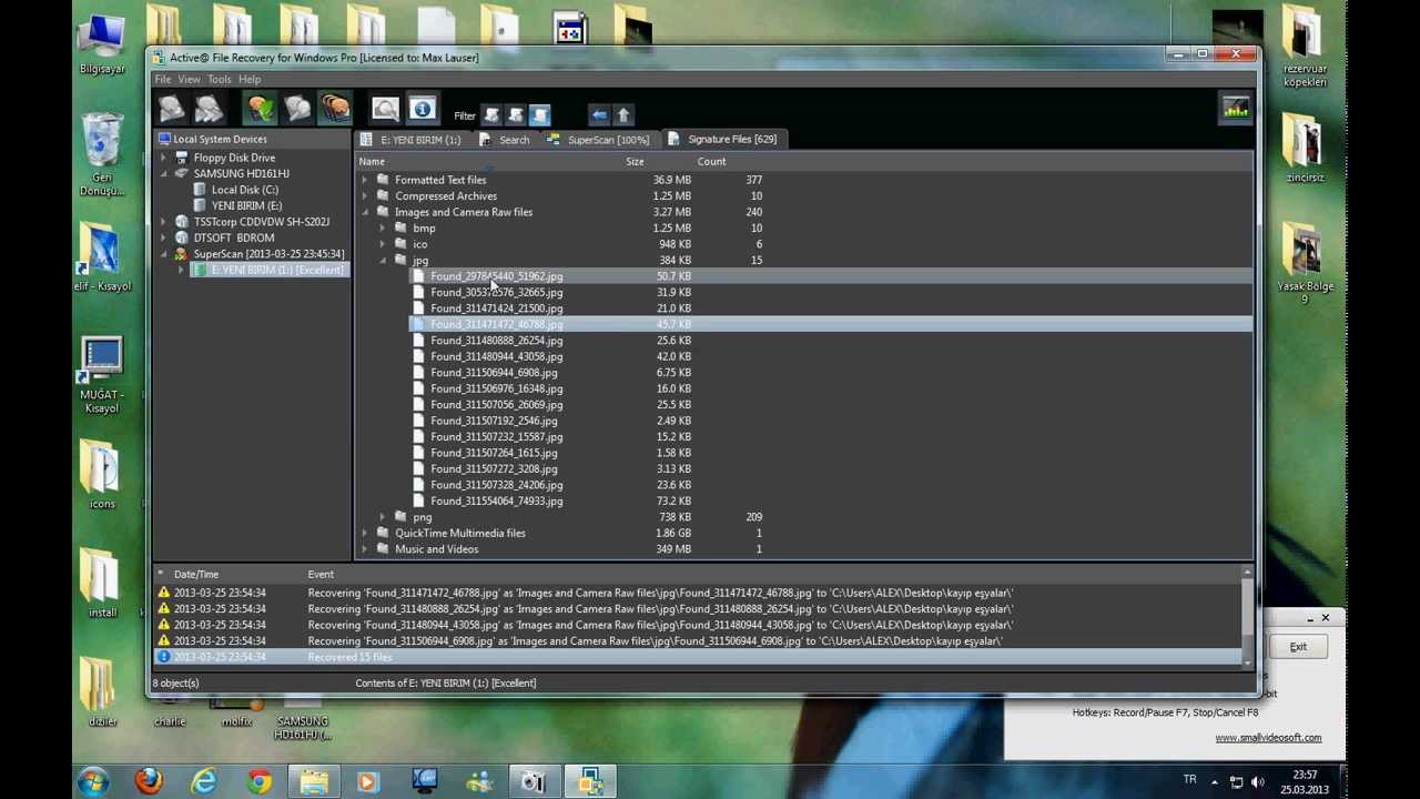 data recovery - dosya kurtarma - active file recovery
