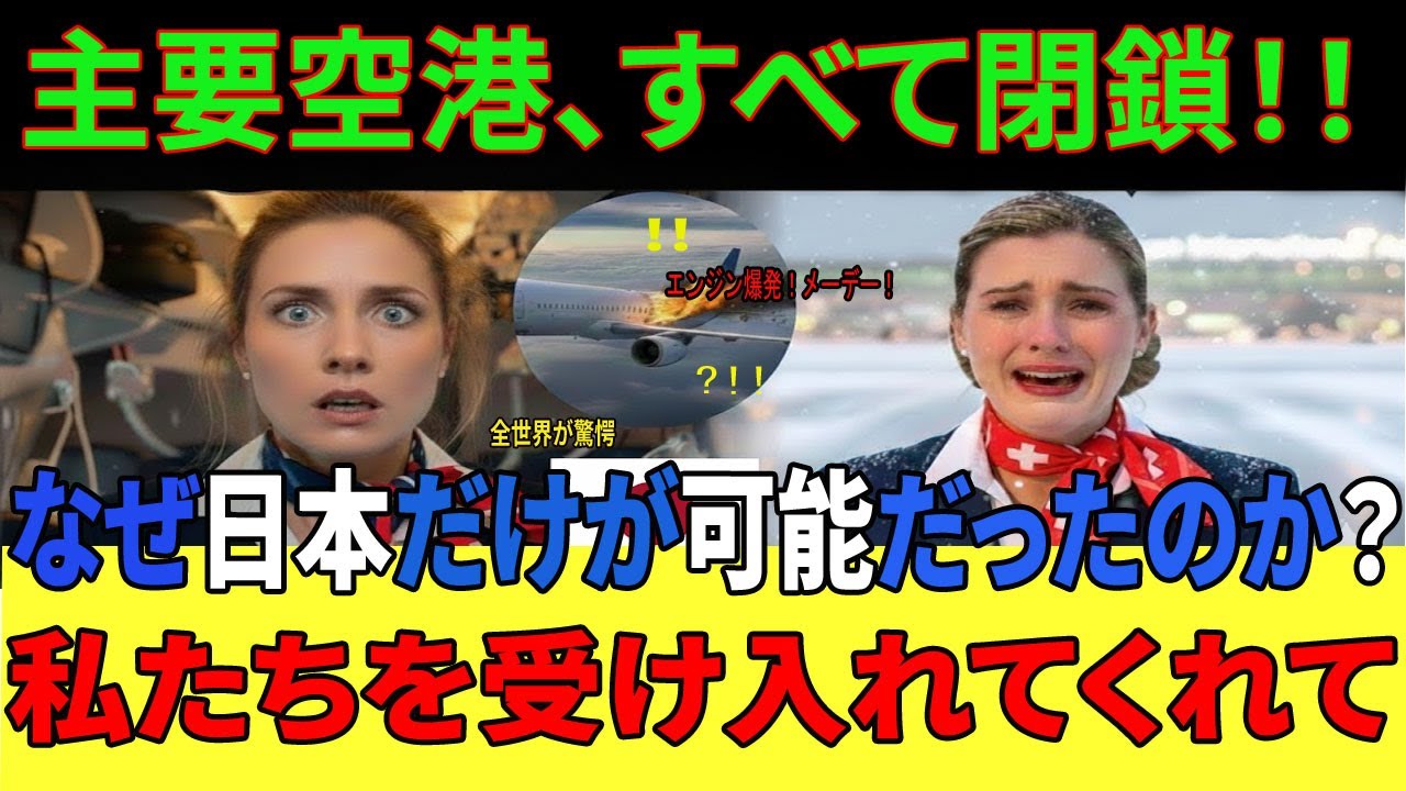 【海外の反応】エンジン爆発で東京も北京も見捨てた！猛吹雪の中、命を救った日本の神対応にスイス人CAが涙「彼らは寒さを支配する国だった…」