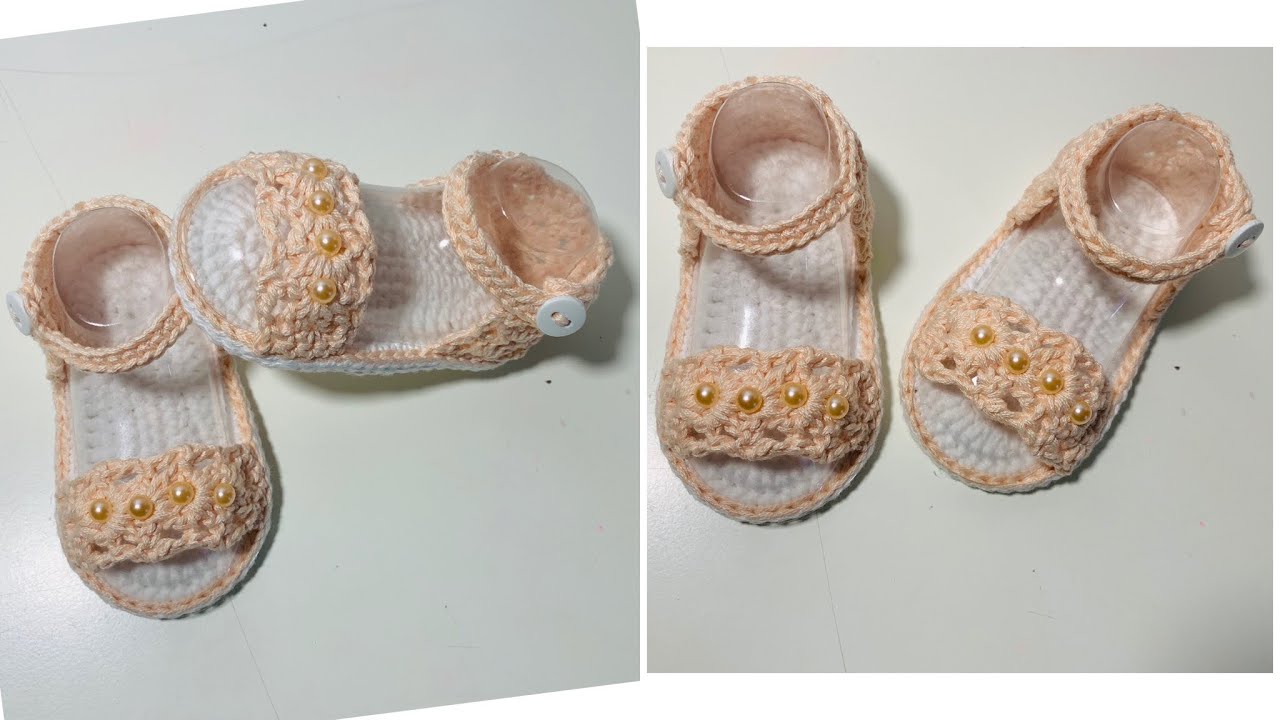 SANDALIAS PARA BEBE TEJIDAS A CROCHET | 3 a 6 meses | PASO A PASO | TEJIDOS BEBE