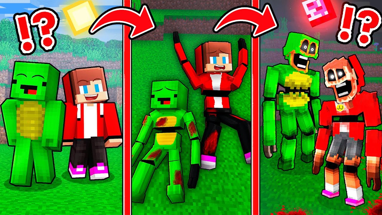 JJ and Mikey MIMIC DWELLERS EVOLUTION - Maizen Minecraft Animation