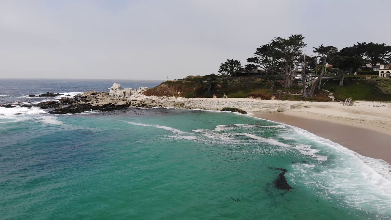Carmel River State beach drone footage