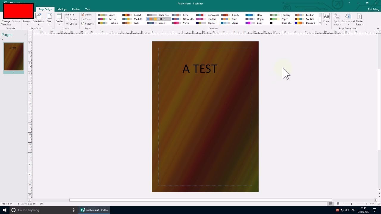 How to add and set a background picture in Publisher - Tutorial