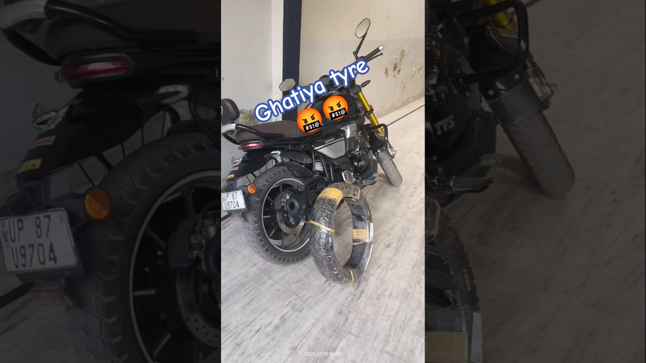 tvs Ronin rear tyre change karna pad gya 22k kms me hi. 