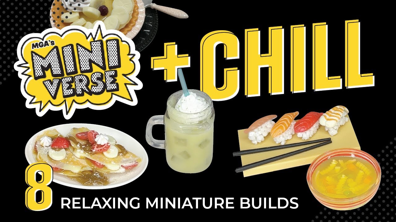 Miniverse and Chill - 8 miniature food builds, relaxing, diner and cafe series 1-3