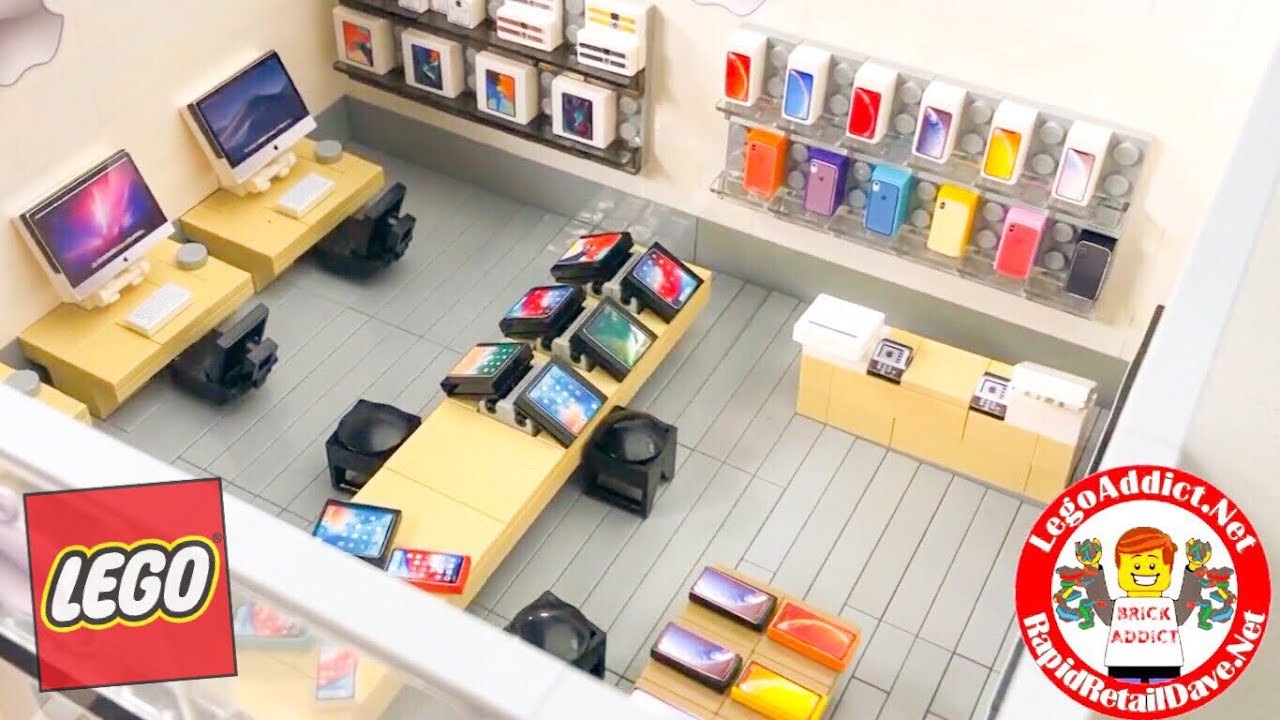 LEGO APPLE STORE - BIGGER AND BETTER PLUS BONUS- LIGHTS FALL ON NARRATOR!  :-)