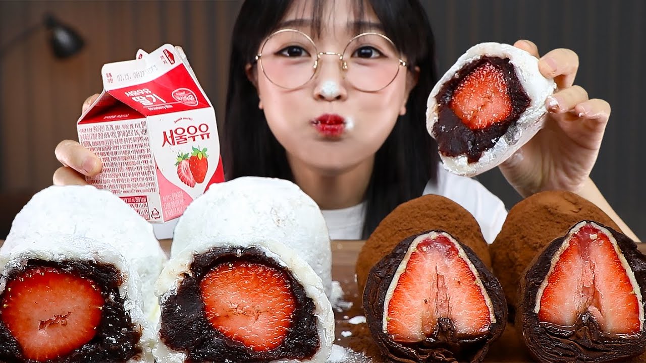АСМР ЕДА КЛУБНИКА🍓 МОТИ | MUKBANG | EATING SHOW