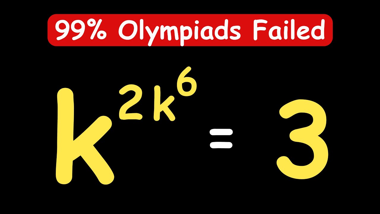 RUSSIAN OLYMPIADS EXAMS || How to SOLVE for k? #maths