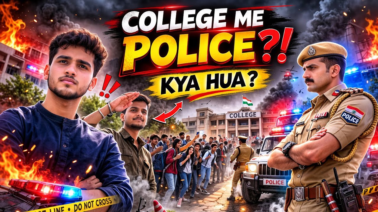 College mai police aaa gyi ajjj kya hua ?#trending #minivlog #