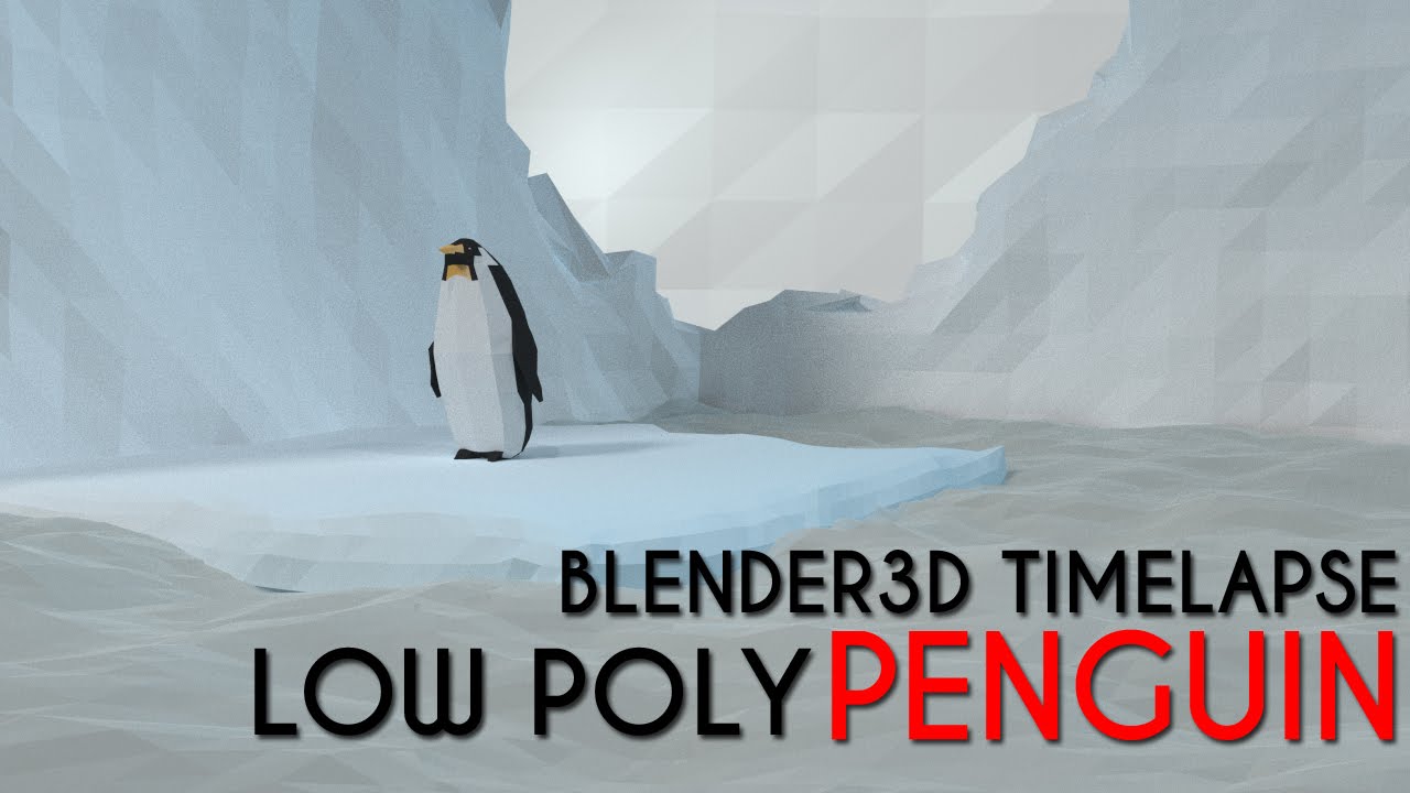 Blender Time lapse: Low Poly Penguin