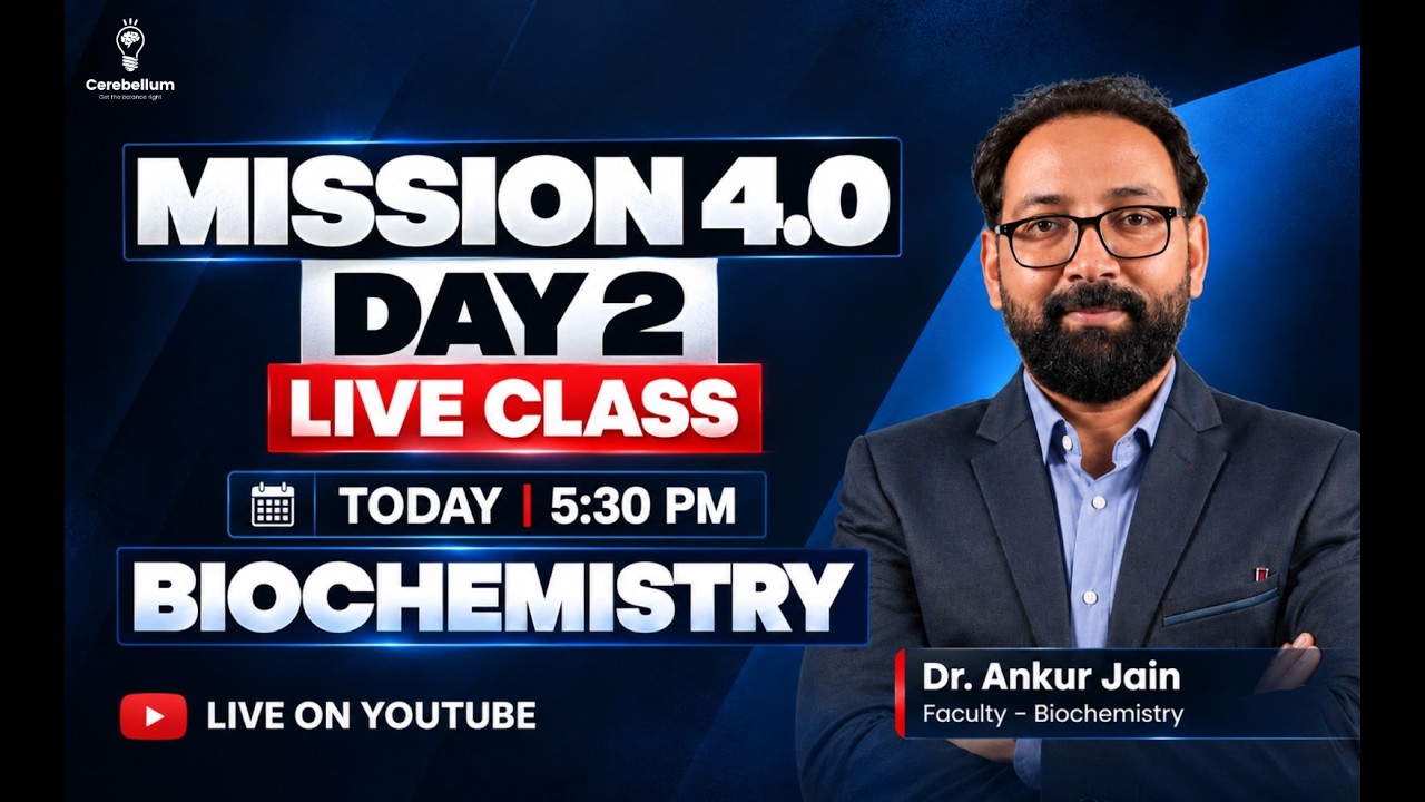 MISSION 4.0 STARTS TODAY! Day 2 Biochemistry LIVE | NEET PG/INI CET 2027 | Dr. Ankur Jain