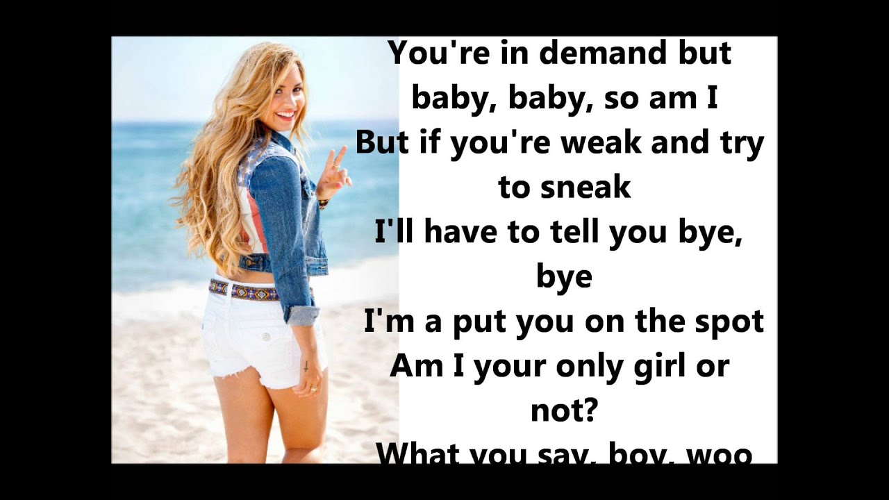 You're My Only Shorty - Demi Lovato Ft Iyaz - Official Lyric Video