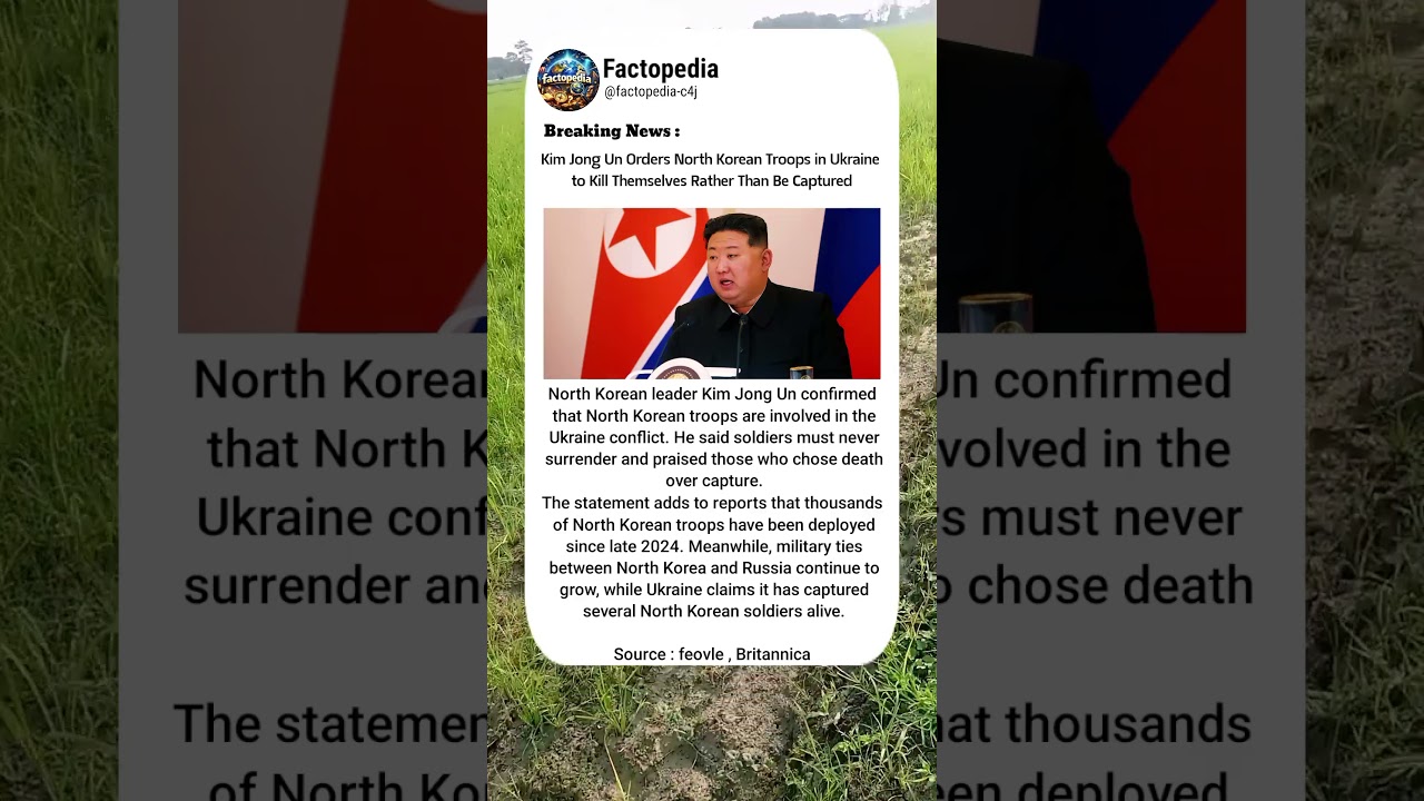North Korea&rsquo;s Role in Ukraine War Revealed #kimjongun #northkorea #ukraine