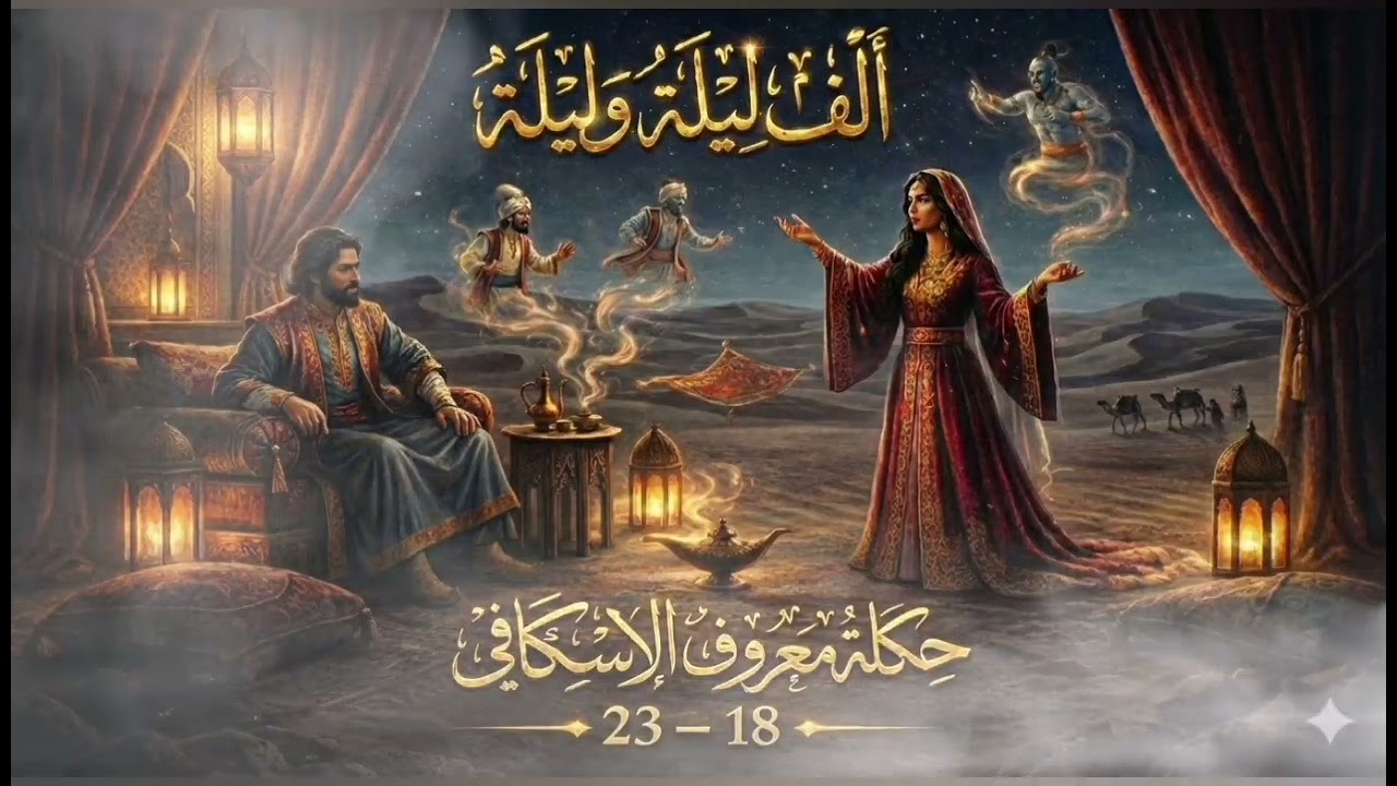 حكاية معروف الإسكافي كاملة | ألف ليلة وليلة الإذاعية 🌙 من أرشيف الزمن الجميل