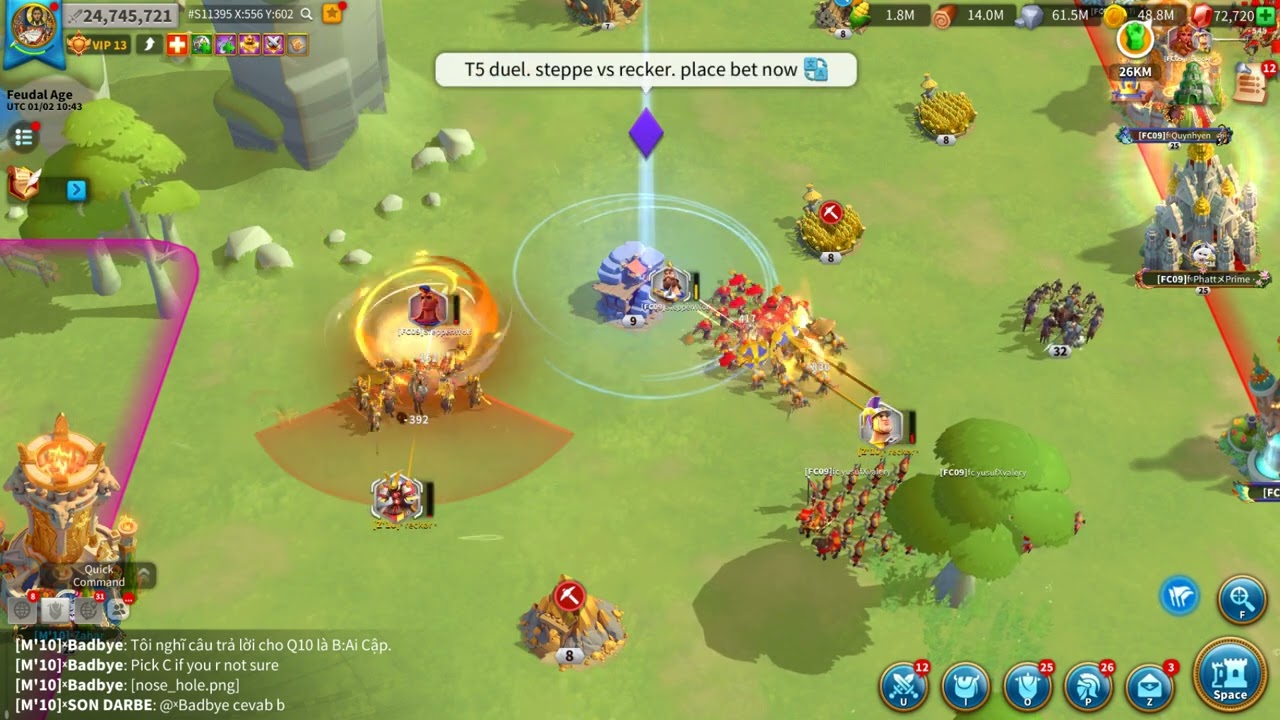 ROK 3909 King SteppenWolf vs 3910 Reckor kvk1 t5 duel